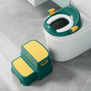 Potty Training Toilet Seat with Kids Step Stool Anti-Slip Toddler Potty Seat with Soft Cushion, Baby Potty Training Set Toddlers Toilet Seat for Boys and Girls (Green) by TinyTreasures Baby Boutique