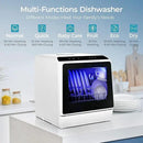 EUHOMY Mini Portable Dishwasher Countertop Compact Dishwashers, Tabletop Small Dishwasher with 5L Built-in Water Tank with 6 Modes and Baby Care for Apartments& RVs, No Hookup Needed by CozyNest Decor