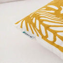 HWY 50 Yellow Decorative Throw Pillow Covers 18x18 Inch (1 Piece), Embroidered Cotton Farmhouse Cushion Cover Pillow Case for Sofa Couch Living Room Bed, Texture by CozyNest Decor