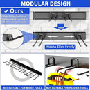 Garage Organization Tool Organizer Wall Mount, 48inch Heavy Duty Garden Tool organizer Storage System, Easy Install With 6 Adjustable Straight Hooks, For Garage, Basement, Shed, Workshop(Black) by GreenHaven Gardens