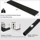 Floating Shelves for Wall, Large Wall Mounted Shelves with Invisible Brackets, Long Wood Floating Shelf Shelves for Living Room, Bedroom, Kitchen, (Black, 55" W x 9" D x 1.5" H) by TinyTreasures Baby Boutique