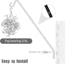 Juegoal Heavy Duty Deck Hook, 25 Inch to 36 Inch Wall Mounted Extended Reach Deck Hook Wall Pole Plant Bracket for Hanging Bird Feeder, Plants, Suet Baskets, Lanterns, Wind Chimes by GreenHaven Gardens