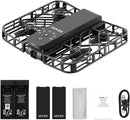 X1 Drone with Camera, Self-Flying Camera Drone with Follow Me Mode, Foldable Mini Drone with HDR Video Capture, Palm Takeoff, Intelligent Flight Paths, Hands-Free Control Black (Combo Plus) by TinyTreasures Baby Boutique