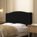Velvet Upholstered Headboard Queen/Full Size Latest Model Wall Mount, Bed Frame Mount, Featuring High-Density Sponge Padding, Luxury Texture Easy Assembly Comfort and Style-Black by CozyNest Decor