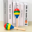 2 Pcs Maracas, Hand Percussion Rattles for Kids, Wooden Rumba Shaker Hand Musical Instruments with Clear Rhythm for Kids Adults Playing (Colorful) by TinyTreasures Baby Boutique