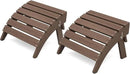 KINGYES Folding Adirondack Ottomans Set of 2 for Adirondack Chair, Brown by CozyNest Decor