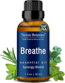 Breathe Essential Oil Blend 30 ml - Breath Sinus Relief with Menthol Oils - for Humidifiers, Diffusers, and Aromatherapy - Nexon Botanics by CozyNest Decor