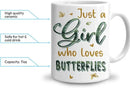 Hyturtle Personalized Floral Butterfly Mug - Butterfly Gifts For Women Lovers - Animal Gift For Bird Lover Her - Bird Gifts For Mom on Mother Day - Custom Name Coffee Cup Ceramic Mug 11 Oz 15 Oz by CozyNest Decor