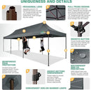 COBIZI 10x30 Pop Up Canopy Tent Heavy Duty with 8 Removable Sidewalls, Commercial Portable Tents for Parties Ez Up Canopy All-Weather Windproof & Waterproof and UPF 80+ Wedding Tent Sun Shelter by GreenHaven Gardens