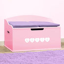DIBSIES Personalized Creative Wonders Toy Box, Signature Series for Girls, 30 x 19.25 x 18 inches, Soft-Close Lid (Pink) by TinyTreasures Baby Boutique