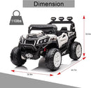 24V Ride On Car for Kids, 4x4 Kids Electric Car with Remote Control Off Road, Children Car with Bluetooth 3 Speeds LED Lights Storage Trunk,White by TinyTreasures Baby Boutique