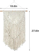 JONKASIPA Macrame Wall Hanging - Bohemian Handmade Woven Tassel Tapestry Chic Lace Hanging Home Decor,Macrame Wall Decor for Bedroom,Living Room or Apartment(White) by CozyNest Decor