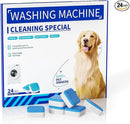 Washing Machine Cleaner Tablets - 24 Pack (12 Month Supply) | HE Compatible for Top & Front Load Washers | Pet-Safe Formula Eliminates Odors, Lint & Detergent Buildup by CozyNest Decor