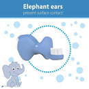 Dr. Brown's Infant-to-Toddler Training Toothbrush Set, Blue Elephant with Fluoride-Free Apple Pear Baby Toothpaste, 0-3 years by TinyTreasures Baby Boutique