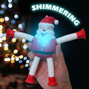 Christmas LED Pop Tubes Light Up 4 Pcs Sensory Fidget Toys, Telescopic Suction Cup Santa Toys Autism Christmas Party Favors Game Prizes Goody Bags Stocking Stuffers Treats for Kids 3+ (Christmas) by TinyTreasures Baby Boutique
