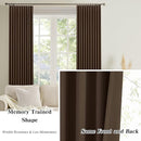 Chocolate Brown Espresso Pinch Pleated Blackout Curtains 102 Inches Long,Thermal Insulated Pinch Pleats Window Curtains Panels Drapery for Bedroom, Living Room,Office, 40" W x 102" L, Set of 2 by TinyTreasures Baby Boutique