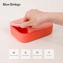 BLUE GINKGO Silicone Lunch Box Set – Durable Heavy-Duty Silicone Bento Box, Microwave, Freezer, Dishwasher Safe – Airtight, BPA Free (Made in Korea, Coral) by TinyTreasures Baby Boutique