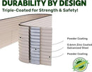 9-in-1 Galvanized Raised Garden Beds Outdoor // 8×2×2.5 ft Modular Planter for Gardening, Vegetables, Flowers // 32" Extra Tall Metal Raised Garden Bed (White) // Patented Design Planter Box by GreenHaven Gardens