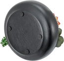 MyGift 8-Inch Artificial Succulent Plant Arrangement, Assorted Fake Plants in Modern Black Round Concrete Planter Bowl by CozyNest Decor