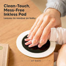 2-Pack Round Inkless Baby Hand and Footprint Kit - Mess Free Ink Pad for Newborn Keepsake, Dog Nose & Paw Print Kit, Clean Touch Ink Pad for Baby Hand & Footprints,Ideal New Mom Gifts (Jet Black) by TinyTreasures Baby Boutique