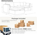 CHITA Oversized Modular Sectional Sofa, FSC Certified L Shaped Sectional Couches for Living Room, 112 inch Width,4 Seat Modular Sofa with Storage Ottoman, Linen by CozyNest Decor