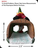 Decorative Gnome Gutter Extension, Elf Guardian Statue for Outdoor Gutter Splash Block, 3" x 4" Downspout Extender, Garden Rain Downspout Diverter by GreenHaven Gardens