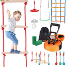VEVOR Ninja Warrior Obstacle Course for Kids, 1 x 50 ft Weatherproof Slacklines, 500lbs Weight Capacity Monkey Line, Outdoor Playset Equipment, Backyard Toys Training Equipment Set with 10 Obstacles by TinyTreasures Baby Boutique