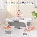 Collapsible Baby Bathtub,Baby Bath Tub with Soft Cushion & Thermometer,Baby Bathtub Newborn to Toddler 0-36 Months,Portable Travel Baby Tub by TinyTreasures Baby Boutique
