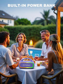 TPone Portable Bluetooth Speaker, 30W (Peak) Wireless Speaker for Outdoor, Up to 12H Playtime, IPX5 Waterproof with Light, TWS Pairing, for Home/Party/Outdoor/Beach, Birthday Gift (Chilled Lilac) by TinyTreasures Baby Boutique