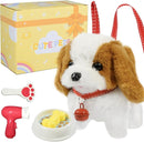Plush Toys Walking Dog Toys That Can Walk, Bark and Wag Tail,Interactive Electronic Pet Toys Puppy with Leash,Easter Christmas Birthday Gift for Toddlers Kids by TinyTreasures Baby Boutique