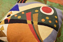 Kandinsky Modern Pillow Cover | Green Abstract Pillows | Modern Outdoor Pillows | Mid Century Chair Cushions | Handmade Wool Size 18x18 by CozyNest Decor