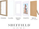 Sheffield Home 4 Piece Gallery Wall Frame Set, 8x10 Inch, Light Natural by CozyNest Decor