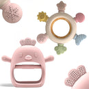 2 Pack Baby Teething Toys for 0-6 & 6-12 Months, Food Grade Silicone Teething Mitten No Drop Teether and Ring Teether, BPA Free, One-Piece, CPC Certified Baby Chew Toys for Sucking Needs by TinyTreasures Baby Boutique