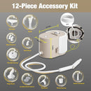Newbealer Heavy-Duty Steam Cleaner for Home, Stainless Steel Boiler, 12-Piece Accessory Kit, Max 5 Bar Pressure, Multi-Purpose Steamer for Floors, Cars, Furniture, Upholstery, and More by TinyTreasures Baby Boutique