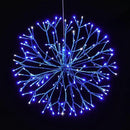 Christmas led Sparkle Ball Hanging Outdoor décorations -Haning Twig Ball,Snowflake Ornament Lights Indoor Outdoor Festive Holiday Décor 24Inch (Blue) by CozyNest Decor
