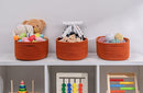 Shelf Storage Baskets for Organizing|Decorative Basket for Closet Storage|Toy Baskets&Bins|Small Woven Rope Baskets-13x8.66x5.11’’,Durable&Stylish,Oval 3 Packs Brick Red by TinyTreasures Baby Boutique