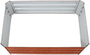 Sunnydaze 11.75" H Raised Metal Garden Bed - Galvanized Raised Garden Bed Outdoor for Vegetables and Flowers - Woodgrain - 4' x 3' Rectangle by GreenHaven Gardens