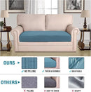 H.VERSAILTEX Super Stretch Individual Seat Cushion Covers Sofa Covers Couch Cushion Covers Slipcover Sets Thick Jacquard Textured Twill Fabric (1 Piece Loveseat Cushion Cover, Storm Blue) by CozyNest Decor