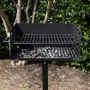 Ash & Ember Park-Style Grill, 384 Sq. In Jumbo Charcoal Grill, Single Post Outdoor Cooking Backyard BBQ, Camp Grilling Barbecues by GreenHaven Gardens