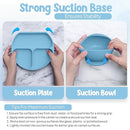O'doe 17-Piece BPA-Free Silicone Baby Feeding Set | Thick & Soft Suction Plates, Baby Bowls, Wooden Fork & Spoon, and More | Make Mealtime Fun and Easy for Your Little One (Blue, V2) by TinyTreasures Baby Boutique