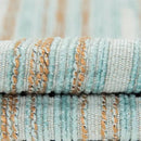 Yeiotsy Pillow Cases Blue, Pack of 2, Decorative Throw Pillow Covers Striped Bohemia Couch Cushion Covers for Sofa Home Decor (Light Blue, 18 X 18 Inches) by CozyNest Decor