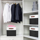 Collapsible Fabric Storage Cubes 11x11 Cube Storage Bins, 4 Pack Closet Baskets Box with Handles for Organizing, Shelf, Toys, Clothes, Home, Office, Nursery (Black&White) by TinyTreasures Baby Boutique