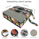 Toddler Booster Seat for Dining Table,4 Inches Washable Double Safer Straps Non-Slip Bottom Booster Seat for Kids, Portable Travel High Density Sponge Detachable Increasing Cushion for Child by TinyTreasures Baby Boutique