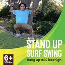 Swurfer TreeSkate Skateboard Swing, Outdoor Stand Up Surf Swing, Holds Up to 200 lbs, Ages 6 and Up, Adjustable Handles, Grip Tape, Kids Outdoor Play Equipment for Children and Adults (Waves) by TinyTreasures Baby Boutique