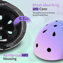 Adjustable Kids Bike Helmet with Knee & Elbow Pads Set, Color Gradient Design for Boys and Girls Aged 3-14+, for Skateboarding, Scooter, Roller & Inline Skating, Longboard by TinyTreasures Baby Boutique