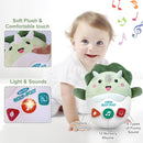 Baby Dinosaur Toys 0-3-6-12 Months, Musical Infant Toys with Light & Sounds, Soft Plush Stuffed Animal, Newborn Boys Girl 1st Birthday Shower Gift, Roly-poly Sensory Tummy Toy Easter Egg Gifts by TinyTreasures Baby Boutique