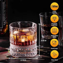 KAMMAK Whiskey Glass Set of 2, 7.05oz Old Fashioned wine Glass for Scotch, Cocktails, Rum, Vodka in Bar And Party Gifts for Men, Whisky Lovers, Wedding, Anniversary, Birthday by CozyNest Decor