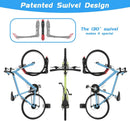 WALMANN BIKEPAL No Lifting Wall Mount Swivel Bike Rack, Vertical Bike Wall Hangers for Garage Space Saving Bike Storage Solution(2 Pack) by GreenHaven Gardens