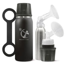 CERES CHILL OG Breastmilk Chiller, Reusable Storage Container, Up to 34 oz. - Bottle Cooler Keeps Milk at Safe Temperatures for Up to 20 Hours, Connects w/Most Pumps (Black) by TinyTreasures Baby Boutique