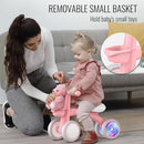 Umatoll Colorful Lighting Baby Balance Bike Toys for 1 Year Old Girls Gifts, Adjustable Seat, 1st Birthday Gifts, 12-24 Months Toddler Bike, Pink by TinyTreasures Baby Boutique